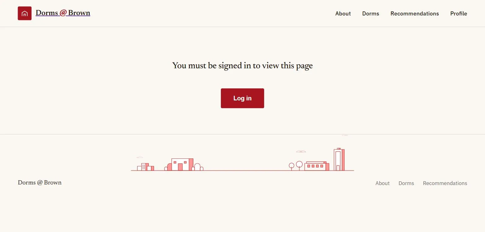 Google sign-in, restricted to brown.edu accounts